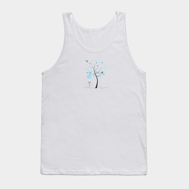 Baby shower greeting card. Baby boy. Made of heart tree Tank Top by GULSENGUNEL